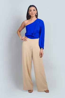 Royal Blue One Shoulder Top
